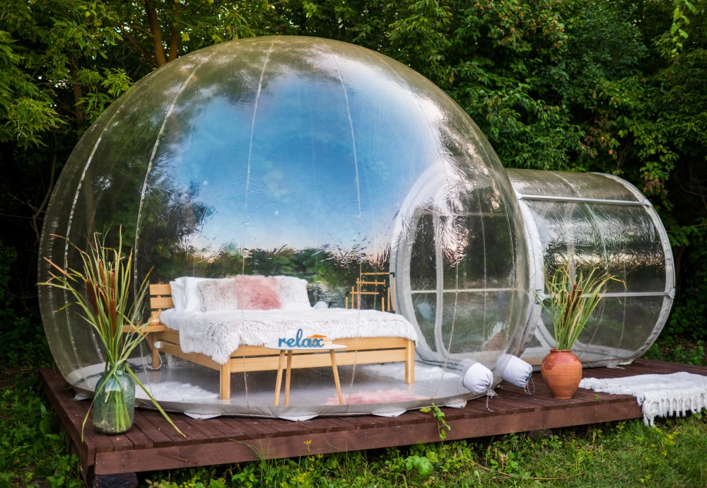 single tunnel bubble tent